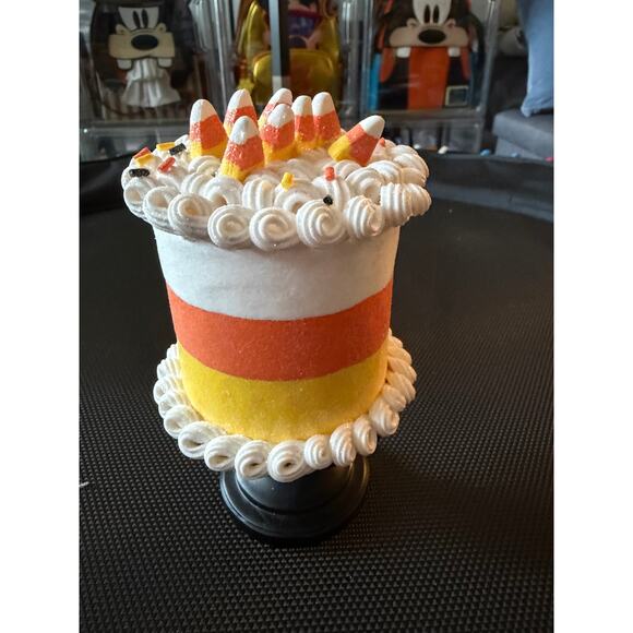 Homegoods Halloween Candy Corn Ceramic Cake - Picture 2 of 3